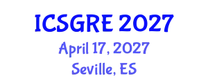 International Conference on Soil, Groundwater Remediation and Excavation (ICSGRE) April 17, 2027 - Seville, Spain