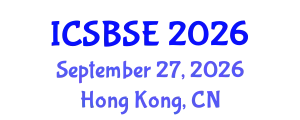 International Conference on Sustainable Buildings, Sustainability and Environment (ICSBSE) September 27, 2026 - Hong Kong, China