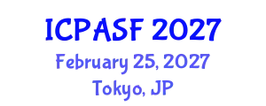 International Conference on Precision Agriculture and Satellite Farming (ICPASF) February 25, 2027 - Tokyo, Japan