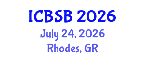 International Conference on Biomechanics and Sports Biomechanics (ICBSB) July 24, 2026 - Rhodes, Greece