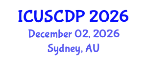 International Conference on Urban Studies, City Design and Planning (ICUSCDP) December 02, 2026 - Sydney, Australia