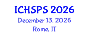 International Conference on Humanities, Social and Political Sciences (ICHSPS) December 13, 2026 - Rome, Italy