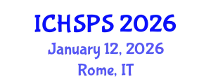 International Conference on Humanities, Social and Political Sciences (ICHSPS) January 12, 2026 - Rome, Italy