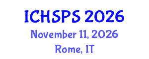 International Conference on Humanities, Social and Political Sciences (ICHSPS) November 11, 2026 - Rome, Italy