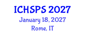 International Conference on Humanities, Social and Political Sciences (ICHSPS) January 18, 2027 - Rome, Italy