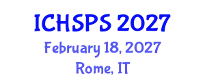 International Conference on Humanities, Social and Political Sciences (ICHSPS) February 18, 2027 - Rome, Italy
