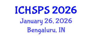 International Conference on Humanities, Social and Political Sciences (ICHSPS) January 26, 2026 - Bengaluru, India
