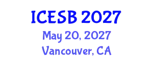 International Conference on Ecotourism, Sustainability and Biodiversity (ICESB) May 20, 2027 - Vancouver, Canada