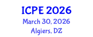 International Conference on Pavement Engineering (ICPE) March 30, 2026 - Algiers, Algeria