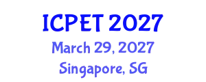 International Conference on Pavement Engineering and Technology (ICPET) March 29, 2027 - Singapore, Singapore