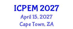 International Conference on Pavement Engineering and Materials (ICPEM) April 15, 2027 - Cape Town, South Africa