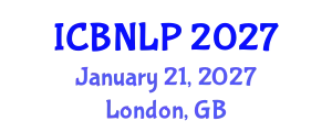 International Conference on Biomedical Natural Language Processing (ICBNLP) January 21, 2027 - London, United Kingdom