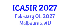 International Conference on Administrative Science and International Relations (ICASIR) February 01, 2027 - Melbourne, Australia