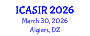 International Conference on Administrative Science and International Relations (ICASIR) March 30, 2026 - Algiers, Algeria