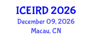 International Conference on Entrepreneurship, Innovation and Regional Development (ICEIRD) December 09, 2026 - Macau, China
