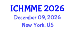 International Conference on Hospitality Management, Marketing and Economics (ICHMME) December 09, 2026 - New York, United States