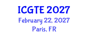 International Conference on Geography, Transport and Environment (ICGTE) February 22, 2027 - Paris, France