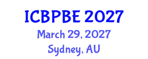 International Conference on Building Physics and Built Environment (ICBPBE) March 29, 2027 - Sydney, Australia