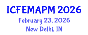International Conference on Finance, Empirical Methods and Asset Pricing Models (ICFEMAPM) February 23, 2026 - New Delhi, India