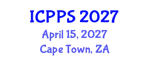 International Conference on Philosophy, Psychology and Spirituality (ICPPS) April 15, 2027 - Cape Town, South Africa