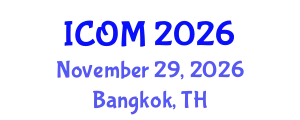 International Conference on Obesity Medicine (ICOM) November 29, 2026 - Bangkok, Thailand