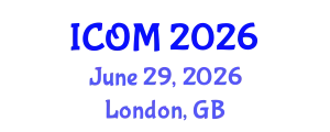 International Conference on Obesity Medicine (ICOM) June 29, 2026 - London, United Kingdom