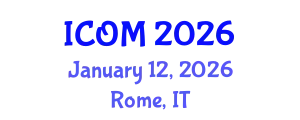International Conference on Obesity Medicine (ICOM) January 12, 2026 - Rome, Italy