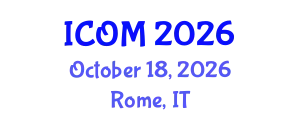 International Conference on Obesity Medicine (ICOM) October 18, 2026 - Rome, Italy