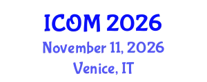 International Conference on Obesity Medicine (ICOM) November 11, 2026 - Venice, Italy
