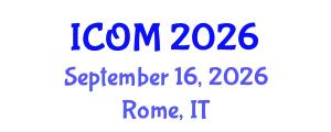 International Conference on Obesity Medicine (ICOM) September 16, 2026 - Rome, Italy