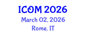 International Conference on Obesity Medicine (ICOM) March 02, 2026 - Rome, Italy