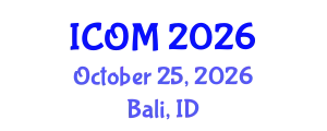 International Conference on Obesity Medicine (ICOM) October 25, 2026 - Bali, Indonesia
