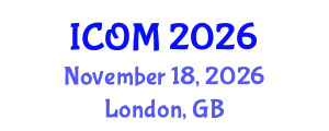 International Conference on Obesity Medicine (ICOM) November 18, 2026 - London, United Kingdom