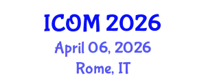 International Conference on Obesity Medicine (ICOM) April 06, 2026 - Rome, Italy