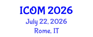 International Conference on Obesity Medicine (ICOM) July 22, 2026 - Rome, Italy
