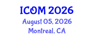 International Conference on Obesity Medicine (ICOM) August 05, 2026 - Montreal, Canada