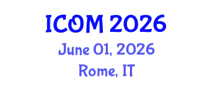 International Conference on Obesity Medicine (ICOM) June 01, 2026 - Rome, Italy