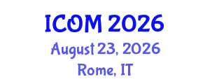 International Conference on Obesity Medicine (ICOM) August 23, 2026 - Rome, Italy