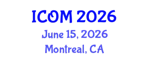 International Conference on Obesity Medicine (ICOM) June 15, 2026 - Montreal, Canada