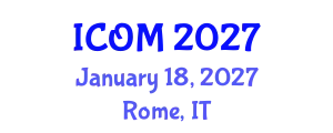 International Conference on Obesity Medicine (ICOM) January 18, 2027 - Rome, Italy