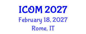International Conference on Obesity Medicine (ICOM) February 18, 2027 - Rome, Italy