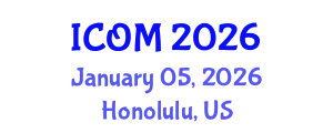 International Conference on Obesity Medicine (ICOM) January 05, 2026 - Honolulu, United States