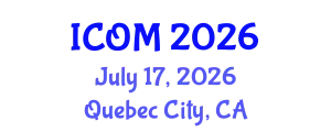 International Conference on Obesity Medicine (ICOM) July 17, 2026 - Quebec City, Canada