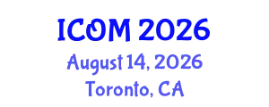 International Conference on Obesity Medicine (ICOM) August 14, 2026 - Toronto, Canada