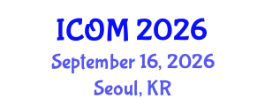 International Conference on Obesity Medicine (ICOM) September 16, 2026 - Seoul, Republic of Korea