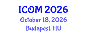 International Conference on Obesity Medicine (ICOM) October 18, 2026 - Budapest, Hungary