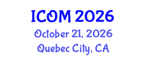 International Conference on Obesity Medicine (ICOM) October 21, 2026 - Quebec City, Canada