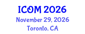 International Conference on Obesity Medicine (ICOM) November 29, 2026 - Toronto, Canada