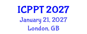 International Conference on Personality Psychology and Theories (ICPPT) January 21, 2027 - London, United Kingdom