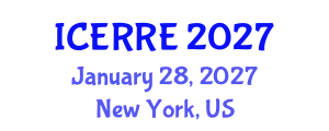 International Conference on Energy Recovery and Renewable Energy (ICERRE) January 28, 2027 - New York, United States
